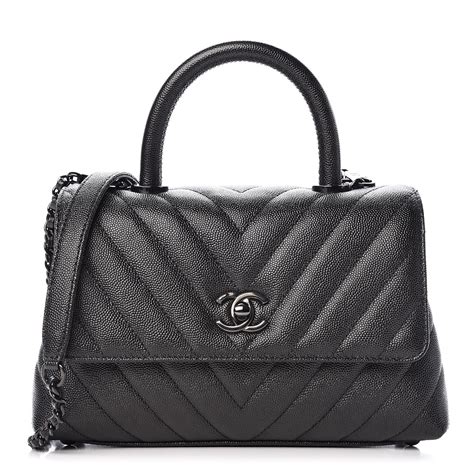 chanel mini chevron caviar|CHANEL Caviar Lizard Chevron Quilted Mini Coco Handle Flap .